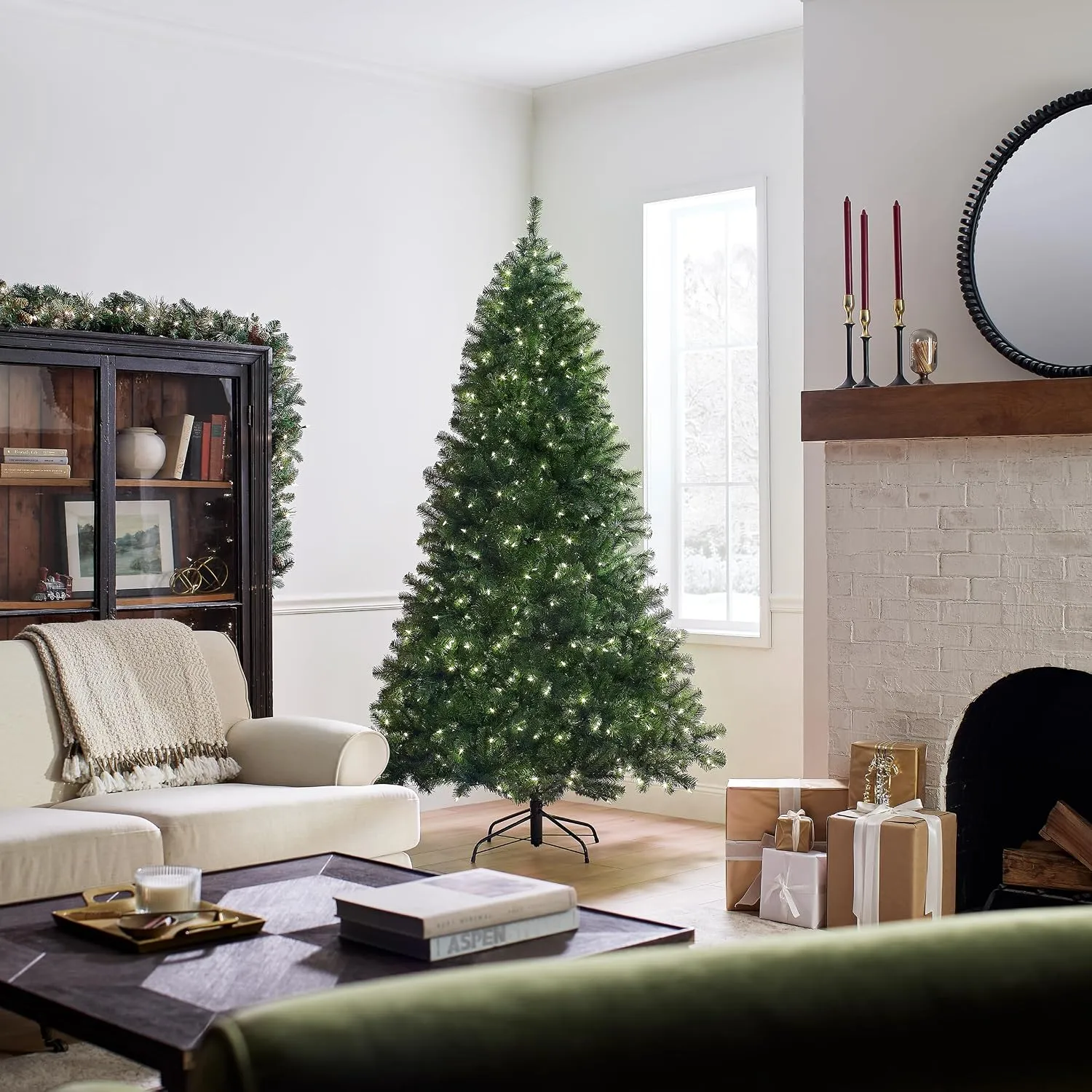National Tree Company North Valley Spruce with a full green shape